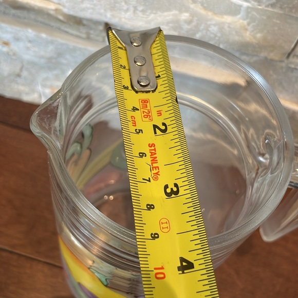 1980s Frosted Glass Fruit Pitcher Made In France - Picture 6 of 7